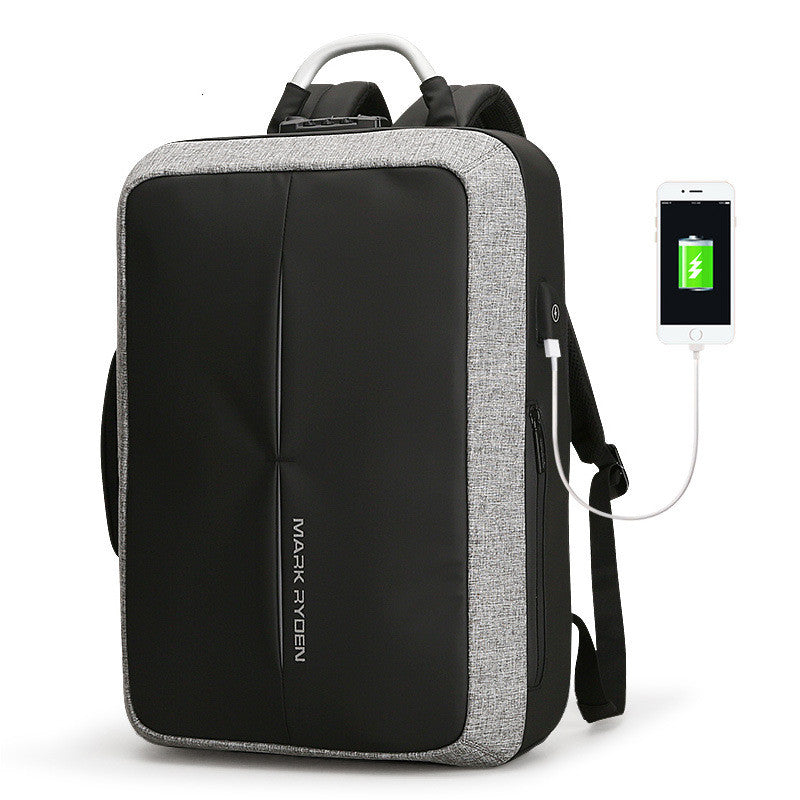 Men's Backpack with Rechargeable USB for Laptops